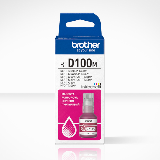 Εικόνα της Brother Μελάνι Inkjet BT-D100M Magenta (BTD100Y)