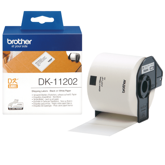 Εικόνα της Brother DK-11202 Label Roll – Black on White, 62mm x 100mm (DK11202) (BRODK11202)