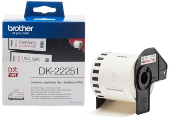 Picture of Brother P-touch Label Red / Black on White15.2m x 62mm