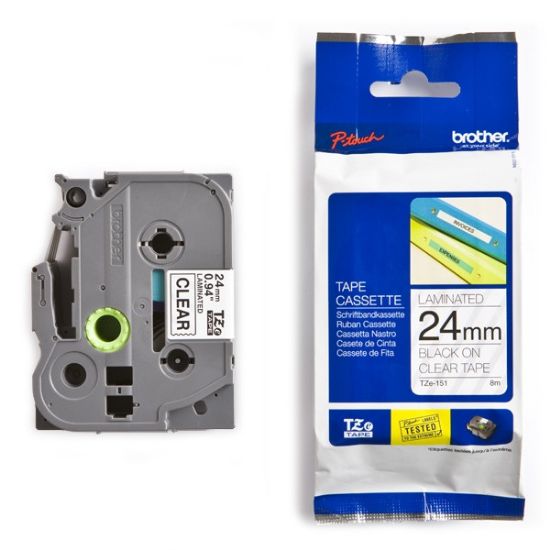 Picture of Brother P-Touch Black on Transparent 8m x 24mm