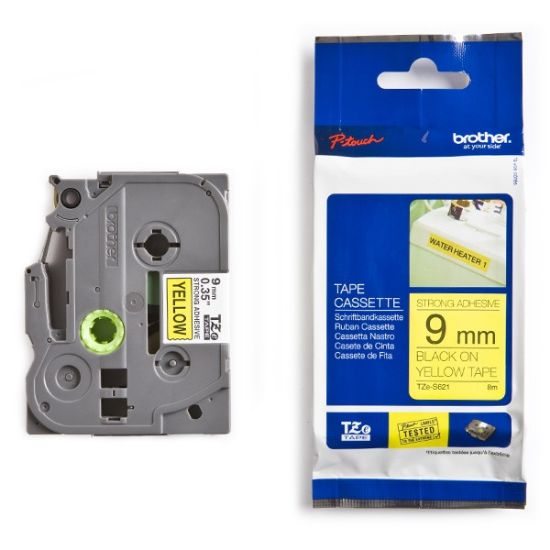 Εικόνα της Brother P-Touch  Industrial Laminated Black on Yellow 8m x 9mm