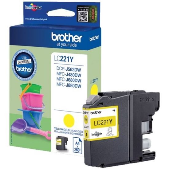 Picture of Brother Μελάνι Inkjet LC-221 Yellow