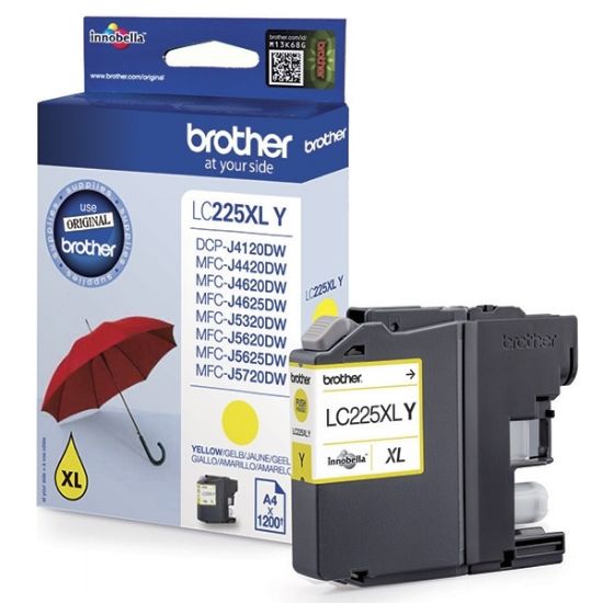 Εικόνα της Brother Μελάνι Inkjet LC-225XL Yellow