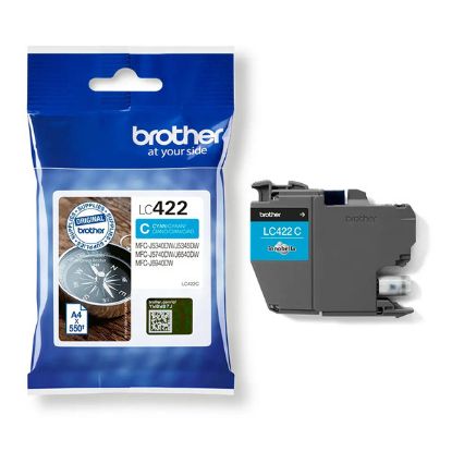 Εικόνα της Brother Μελάνι Inkjet LC422C Cyan Cartridge