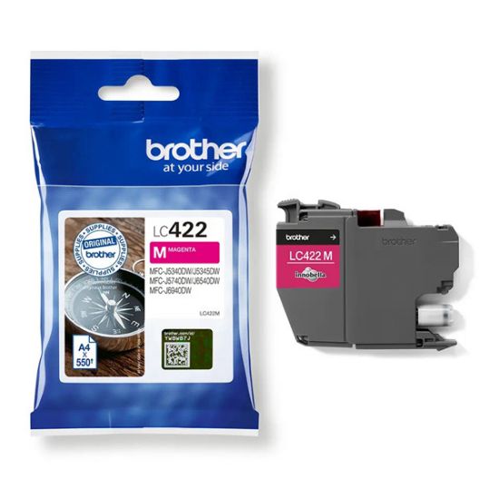 Εικόνα της Brother Μελάνι Inkjet LC422M Magenta Cartridge